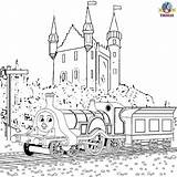 Thomas Coloring Pages Train Engine Tank Emily Friends Castle Kids Scottish Percy Colouring Thomasthetankenginefriends Emerald Printables Disney Toys Games Railways sketch template