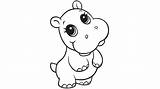 Coloring Pages Baby Hippopotamus Printable Hippo Cute Hippos Clipart Animal Color Colour Kids Animals Sheets Cliparts Clip Zoo Webstockreview Template sketch template
