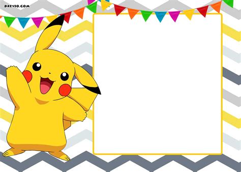 printable pokemon pikachu birthday invitationjpg