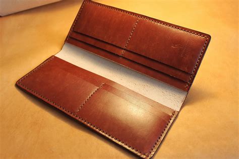 making  leather long wallet simple leather wallet pattern long
