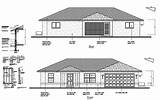 Elevation House Drawing Autocad Rear Front Cadbull Storey Single Description Section Wall sketch template