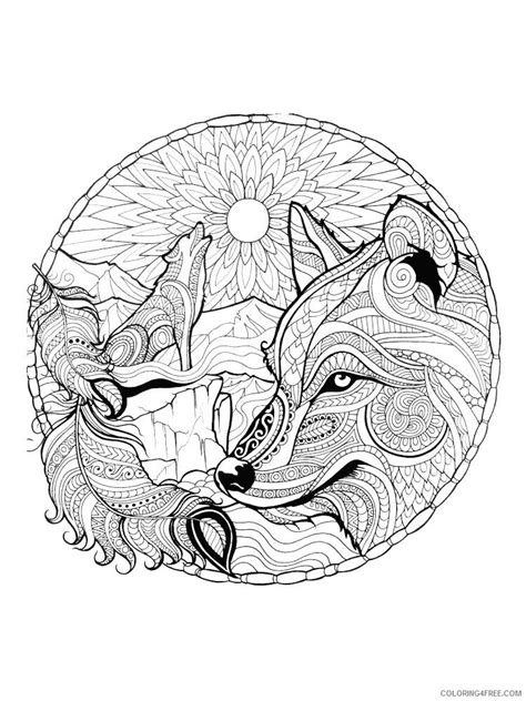 adult wolf coloring pages wolf  adults  printable