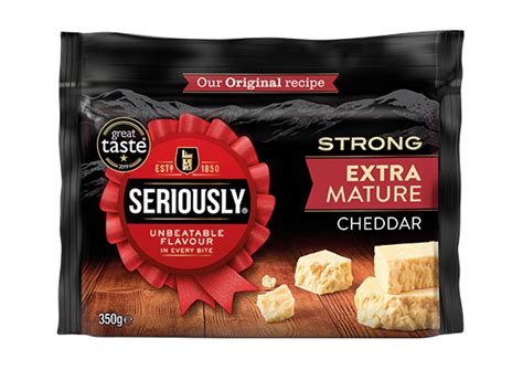 seriously® extra mature cheddar strength 5 suitable for vegetarians