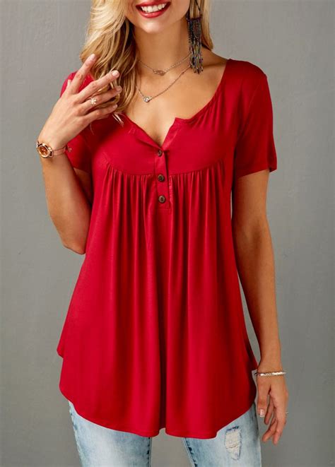red blouse ideal  women thefashiontamercom