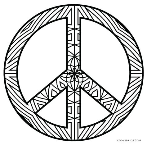 peace sign mandala coloring pages  getcoloringscom  printable