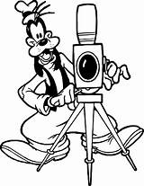 Camera Coloring Movie Goofy Template sketch template