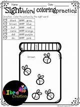 Sight Words Word Coloring Practice Dolch Primer Choose Board Worksheets sketch template