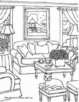Coloring Pages Interior House Drawing Opera Room Living Adults Printable Rooms Print Sydney Adult Perspective Drawings Getcolorings Book Color Quote sketch template