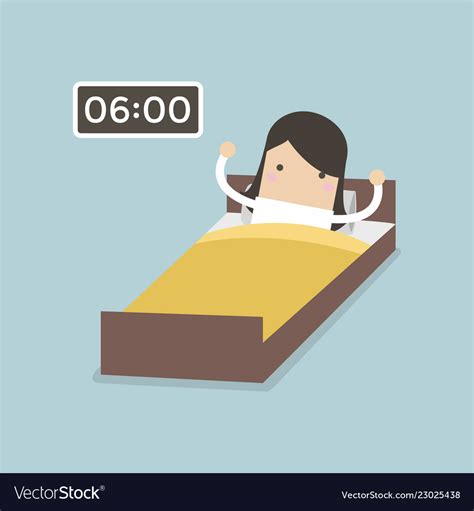 businesswoman wake  early royalty  vector image
