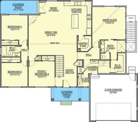 plan sen  bed ranch plan  optional  level  law suite  law suite house