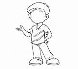 Boy Drawing Draw Cartoon Outline Person Kids Step Easy Line Drawings Steps Back Few Paintingvalley Leg Short Straight Two Use sketch template