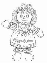 Ann Raggedy Coloring Doll Pages Andy Cabbage Patch Dolls Rag Printable Color Girl American Kids Drawing Lol Template Book Paper sketch template