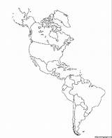 America Hemisphere Colorare Cartina Continents Coloringhome sketch template