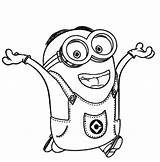 Coloring Minions Pages Minion Happy Printable Coloriage Kevin Para Colorir Getcoloringpages Dave Print Desenho sketch template