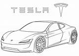 Tesla Printable Sketsa Voiture Onlinecoloringpages Transportation sketch template