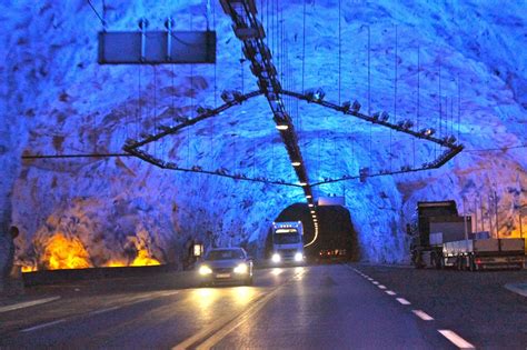 longest road tunnel   world laerdal tunnel norway arriving  high heels