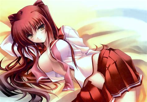 Hentai Redheads Beds Schoolgirls Skirts To Heart Anime Desktop