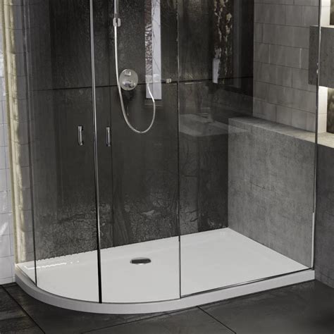 Offset Quadrant Easy Plumb Solid Resin Shower Tray Lh Buy Online At