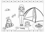 Colouring Coloring Pages Campfire Playset Fun Dolls Lottie Sheet sketch template