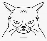 Cat Coloring Grumpy Pages Pngitem sketch template