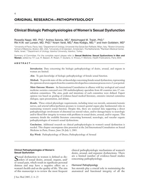 pdf clinical biologic pathophysiologies of women s sexual dysfunction
