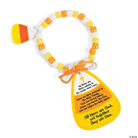 candy corn bracelet craft kit  card discontinued