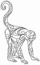 Spider Monkey Delicate Ones Mandalas Choose Board Tattoos Coloring Mehndi Ring Geometric sketch template