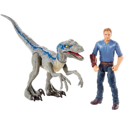 Jurassic World Story Pack Velociraptor Blue And Owen