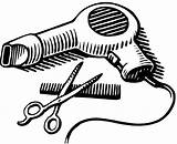 Dryer Scissors Blow Comb Hairdryer Scissor Sketch Pluspng sketch template