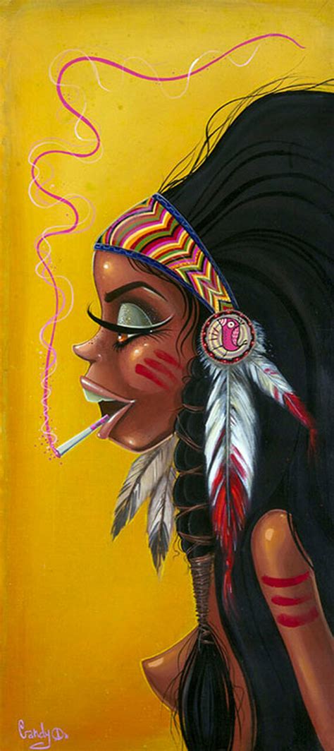 Sugarbird By Candy Canvas Giclee Tattoo Art Print Native American Pin
