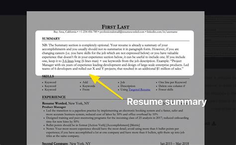 write  resume summary  youre changing careers
