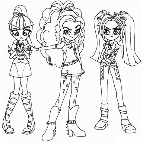 pony equestria girls coloring page  printable