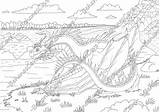 Coloring Wyvern sketch template