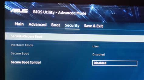 secure boot option  greyed   asus bios   enable secure