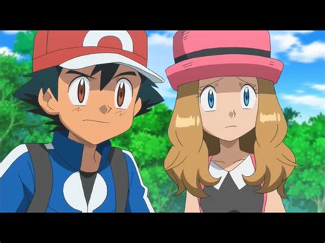 Image Ash And Serena S Worried  Heroes Wiki Fandom Powered By