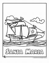 Columbus Maria Santa Coloring Pages Pinta Nina Christopher Boat Clipart Ship Kids Drawing Worksheets Discovery Activities Colouring Library Popular sketch template