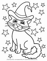Halloween Coloring Pages Cat Easy Sheets Magical Colouring Kids Printable Hat Witches Easypeasyandfun Fun Fall Witch Simple Visit Peasy Adult sketch template