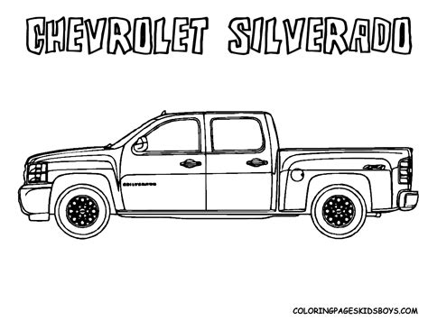chevy silverado truck coloring pages high quality coloring pages