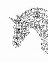 Zentangle Mandala Coloriage Mandalas Cheval Pferde Caballos Ausmalbilder Pferdekopf Pferd Muster Vrac Malen Deavita Lesezeichen Erwachsene Coloriages Sfr Volwassenen Kleurplaat sketch template