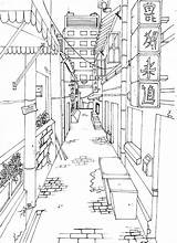 그림 드로잉 도시 풍경 Zeichnen sketch template