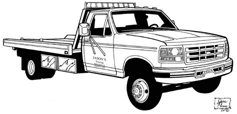 tow truck coloring sheet clip art library
