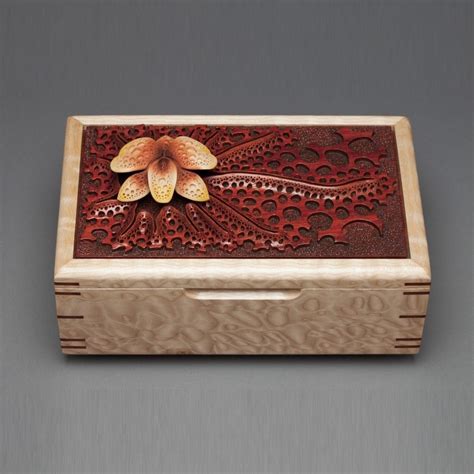 custom  wood jewelry box orchid  mark doolittle