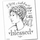Proverbs Coloring Pages Bible Color Mothers Call Her Visit Christian Template sketch template