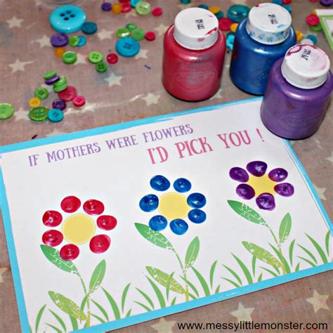 mothers day card printable  fingerprint keepsake  mom messy