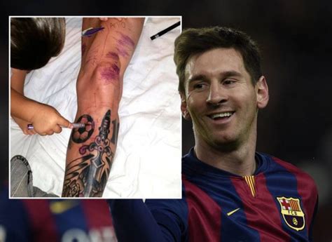 lionel messi s son thiago helps finish off barcelona star s new