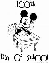 Disney 100th Mouse School Coloring Pages Mickey Clipart Printable 100 Ears Days Template Classroom Cliparts Color Library Print Book First sketch template