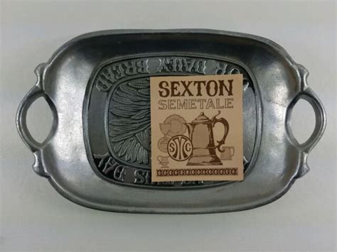 1972 sexton pewter plate 5008 give us this day our daily bread plate