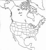 America North Blank Map Coloring Printable Maps Drawing Pages Outline Canada Usa Mexico High Colouring Throughout Wide Line Color Within sketch template