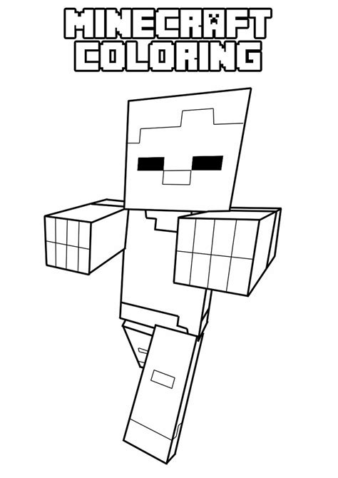 minecraft papercraft coloring pages printable minecraft coloring