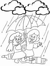 Coloring Pages Cloudy Getdrawings Rainy sketch template
